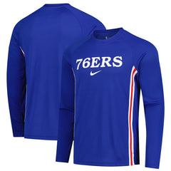 Philadelphia 76ers 2025/26 Authentic Pre-Game Legend Dri-FIT Long Sleeve Shooting Shirt Royal