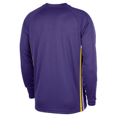 Los Angeles Lakers 2025/26 Authentic Pre-Game Legend Dri-FIT Long Sleeve Shooting Shirt Purple