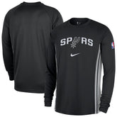 San Antonio Spurs 2025/26 Authentic Pre-Game Legend Dri-FIT Long Sleeve Shooting Shirt Black