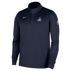 Washington Wizards 2025/26 Authentic Coaches Quarter-Zip Dri-Fit Top Navy