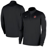 New York Knicks 2025/26 Authentic Coaches Quarter-Zip Dri-Fit Top Black