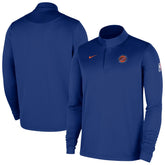 New York Knicks 2025/26 Authentic Coaches Quarter-Zip Dri-Fit Top Blue