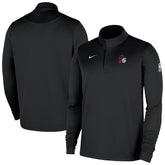 Philadelphia 76ers 2025/26 Authentic Coaches Quarter-Zip Dri-Fit Top Black