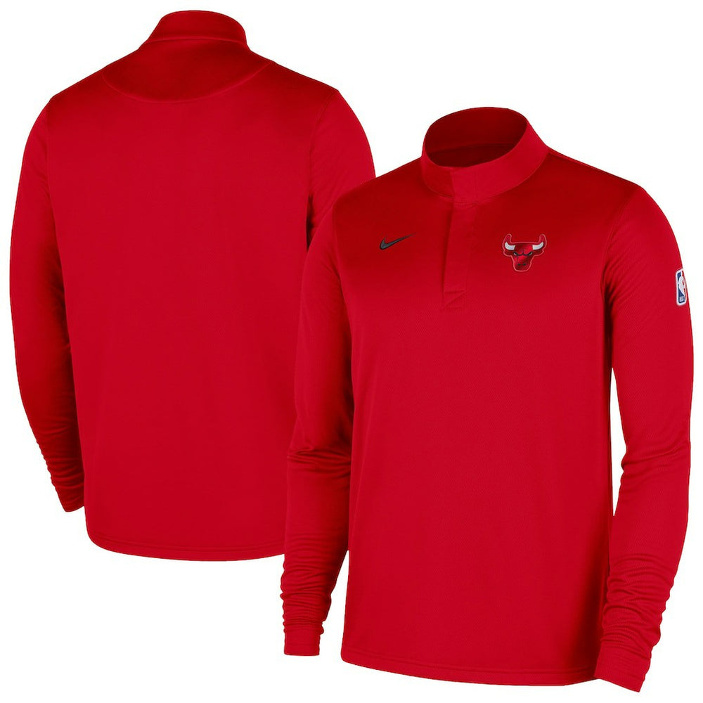 Chicago Bulls 2025/26 Authentic Coaches Quarter-Zip Dri-Fit Top Red