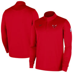 Chicago Bulls 2025/26 Authentic Coaches Quarter-Zip Dri-Fit Top Red