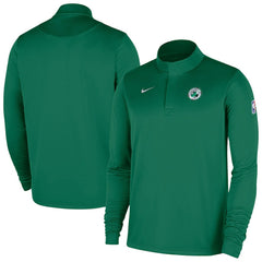 Boston Celtics 2025/26 Authentic Coaches Quarter-Zip Dri-Fit Top Kelly Green