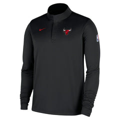 Chicago Bulls 2025/26 Authentic Coaches Quarter-Zip Dri-Fit Top Black