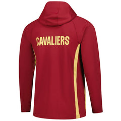 Cleveland Cavaliers Authentic On Court Zone Quarter-Zip Dri-FIT Hoodie Jacket Wine