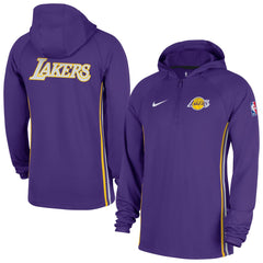 Los Angeles Lakers Authentic On Court Zone Quarter-Zip Dri-FIT Hoodie Jacket Purple