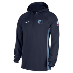 Memphis Grizzlies Authentic On Court Zone Quarter-Zip Dri-FIT Hoodie Jacket Navy
