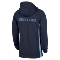 Memphis Grizzlies Authentic On Court Zone Quarter-Zip Dri-FIT Hoodie Jacket Navy