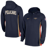 New Orleans Pelicans Authentic On Court Zone Quarter-Zip Dri-FIT Hoodie Jacket Navy