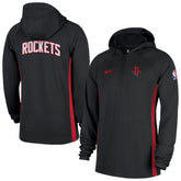 Houston Rockets Authentic On Court Zone Quarter-Zip Dri-FIT Hoodie Jacket Black
