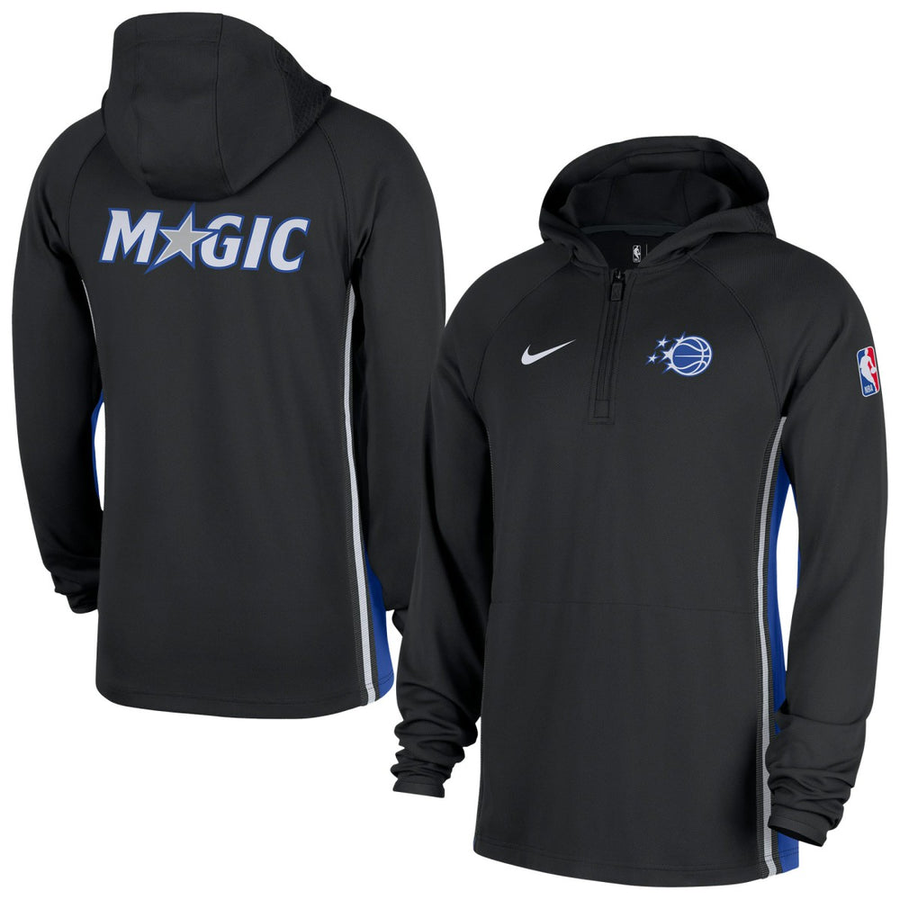 Orlando Magic Authentic On Court Zone Quarter-Zip Dri-FIT Hoodie Jacket Black