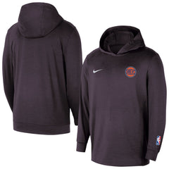 New York Knicks Authentic Practice Yoga Restore Dri-Fit Pullover Hoodie Black