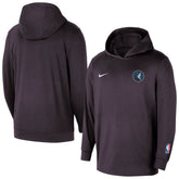 Minnesota Timberwolves Authentic Practice Yoga Restore Dri-Fit Pullover Hoodie Black