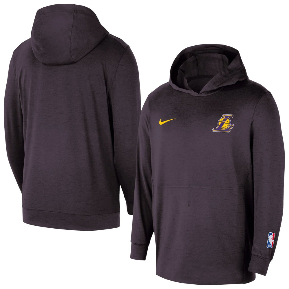 Los Angeles Lakers Authentic Practice Yoga Restore Dri-Fit Pullover Hoodie Black