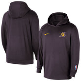 Los Angeles Lakers Authentic Practice Yoga Restore Dri-Fit Pullover Hoodie Black