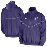 Phoenix Suns Courtside Windrunner Woven Half-Zip Hooded Jacket Purple