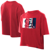 St. Louis Cardinals New Era Women's Boxy Foil Logo T-Shirt - Red T-shirts