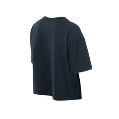 Atlanta Braves New Era Women's Boxy Foil Logo T-Shirt - Navy T-shirts