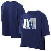 Los Angeles Dodgers New Era Women's Boxy Foil Logo T-Shirt - Royal T-shirts