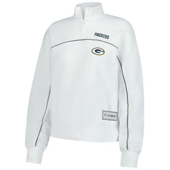 New Era Green Bay Packers Female Adult White Functional Fandom Quarter-Zip Sweatshirt