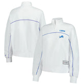 New Era Detroit Lions Female Adult White Functional Fandom Quarter-Zip Sweatshirt