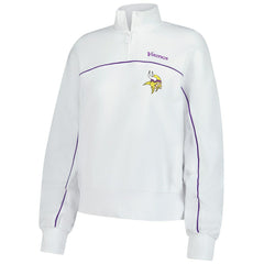New Era Minnesota Vikings Female Adult White Functional Fandom Quarter-Zip Sweatshirt