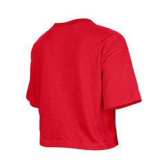 Tampa Bay Buccaneers New Era Girl's Flip Sequin Boxy T-Shirt Red