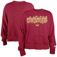 Washington Commanders New Era Girl's Flip Sequin Sweatshirt Burgundy