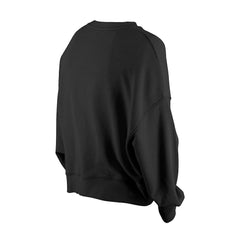 Baltimore Ravens New Era Women's Oversized Throwback Mineral Wash Crew Neck Sweatshirt Black