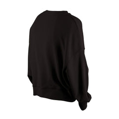 Pittsburgh Steelers New Era Women's Oversized Throwback Mineral Wash Crew Neck Sweatshirt Black