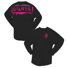 San Francisco Giants Fanatics Women's Neon Jersey Long Sleeve T-Shirt - Black Jerseys