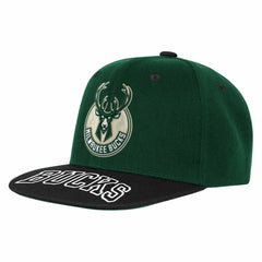 Milwaukee Bucks Outerstuff Youth Two-Tone Snapback Hat Hunter Green/Black