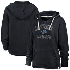 Detroit Lions '47 Women's Plus Size Clarity Kennedy Pullover Hoodie Navy