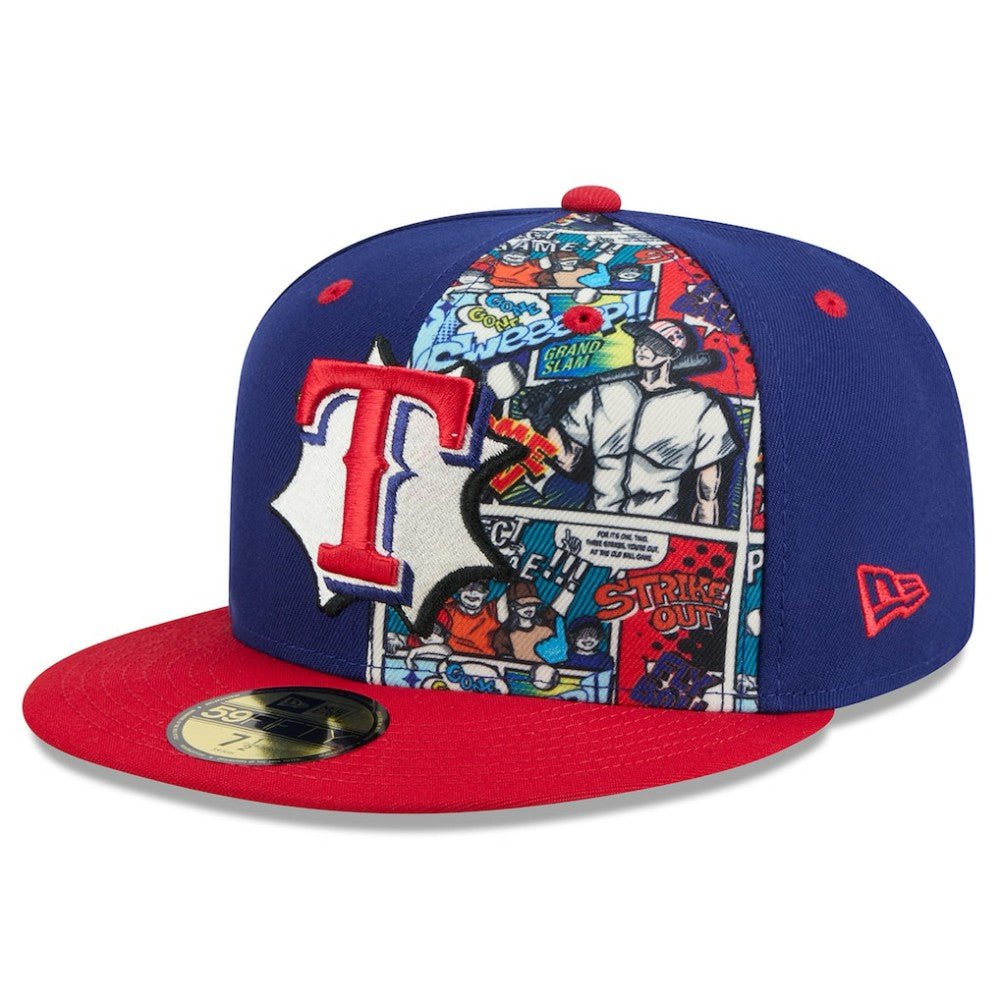 Texas Rangers New Era 2025 MLB Diamond Hero Edition 59FIFTY Fitted Hat - Royal/Red Hats