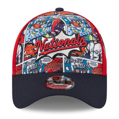 Washington Nationals New Era Youth 2025 MLB Diamond Hero Edition A-Frame 9FORTY Adjustable Hat - Red/Navy Hats