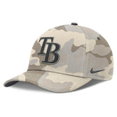 Tampa Bay Rays Nike Camo Pack Rise Adjustable Hat - Natural Hats