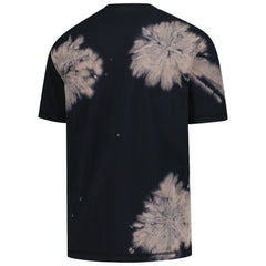 New York Knicks Injection Bleached Out Raw Edge Oversized T-Shirt Black