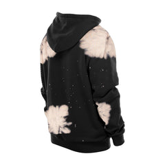 New York Knicks Injection Bleached Out Raw Edge Hoodie Black