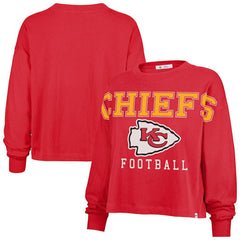 Kansas City Chiefs '47 Women's Outreach City Oversized Long Sleeve T-Shirt Red