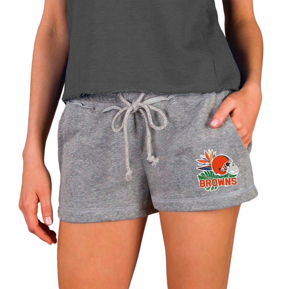 Cleveland Browns Concepts Sport Women's Mainstream Terry Shorts Gray