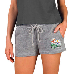 Pittsburgh Steelers Concepts Sport Women's Mainstream Terry Shorts Gray