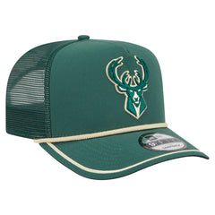 Milwaukee Bucks Vintage Team Rope A-Frame 9FIFTY Snapback Hat Hunter Green