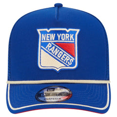 NHL New York Rangers New Era Vintage Team Rope A-Frame 9FIFTY Snapback Hat - Blue