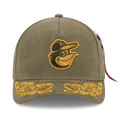 Baltimore Orioles New Era x Alpha Industries A-Frame 9FORTY Adjustable Hat - Olive Hats
