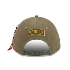 Baltimore Orioles New Era x Alpha Industries A-Frame 9FORTY Adjustable Hat - Olive Hats