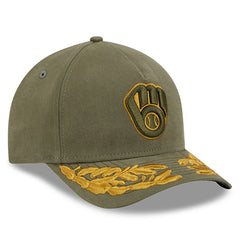 Milwaukee Brewers New Era x Alpha Industries A-Frame 9FORTY Adjustable Hat - Olive Hats
