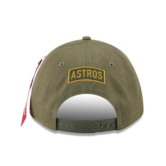 Houston Astros New Era x Alpha Industries A-Frame 9FORTY Adjustable Hat - Olive Hats